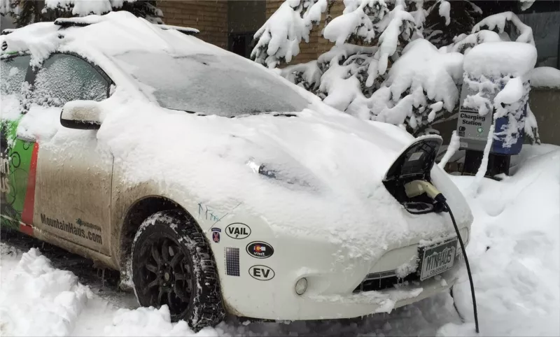 Electric Car in Cold Weather