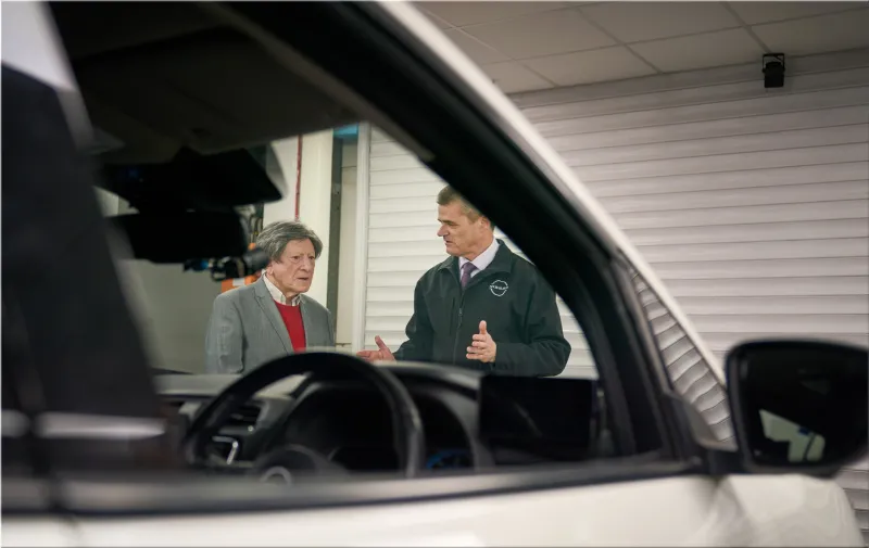 Self-driving Nissan Leaf