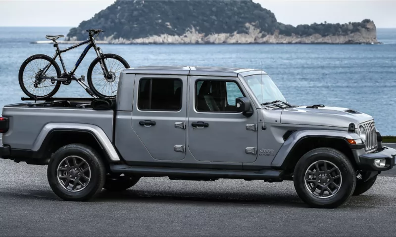 Jeep Gladiator pickup at the Milan Motorcycle Show