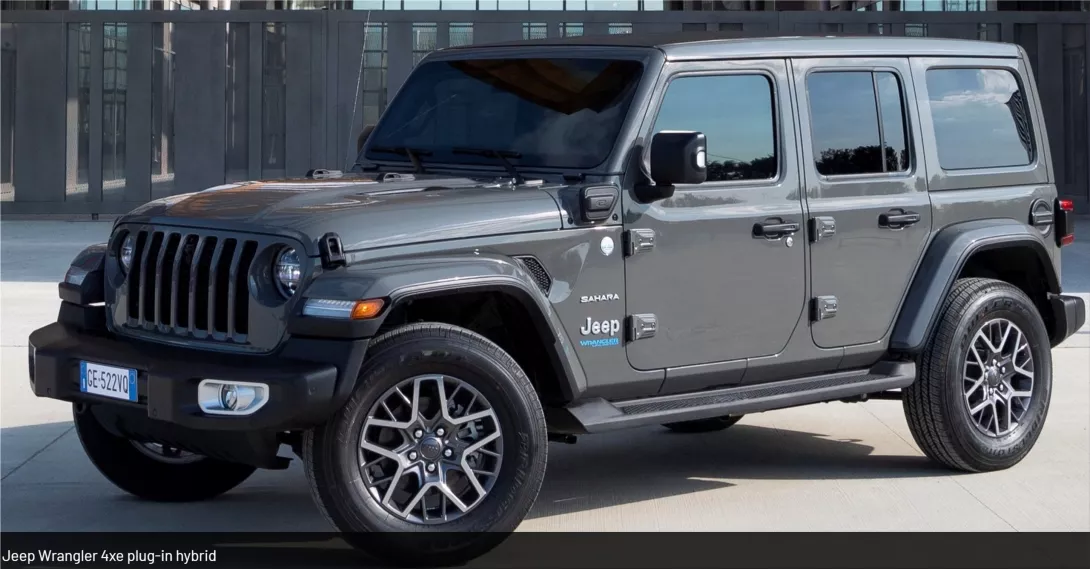 The new Jeep Wrangler 4xe plug-in hybrid with 380 hp