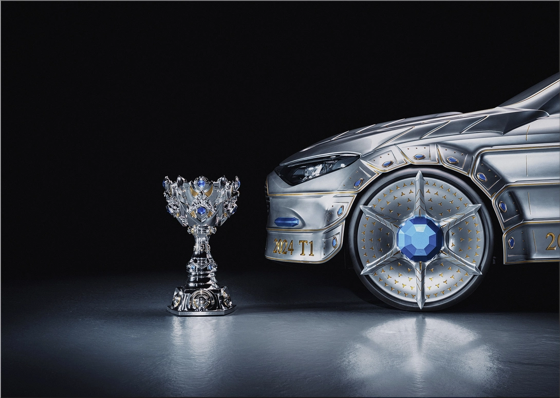 League of Legends Worlds 2025: Mercedes-Benz CLA Art Piece Reveal